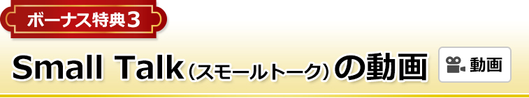 ボーナス特典3 Small Talk（スモールトーク）の動画